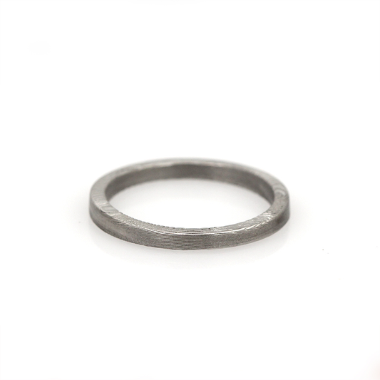 Chris Ploof Damascus Flat Stacker Ring