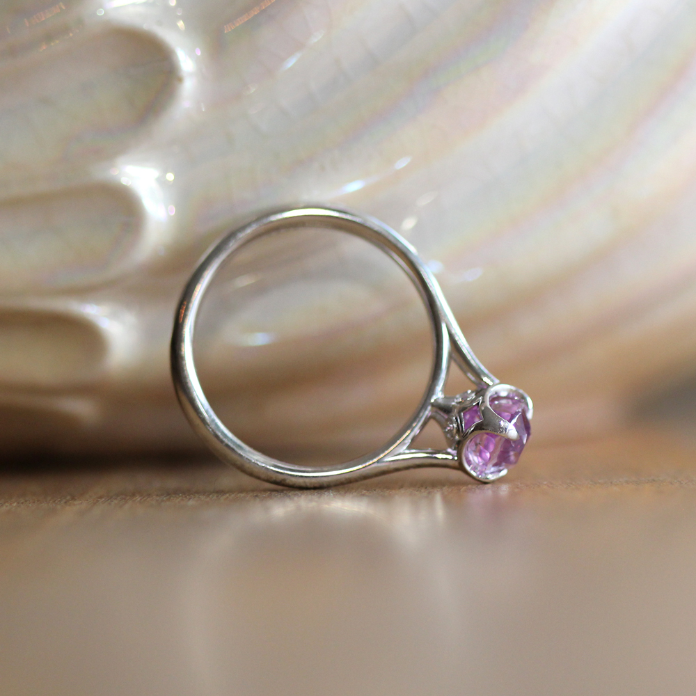 Arte*Vitta Natural Pink Sapphire Rosebud Ring