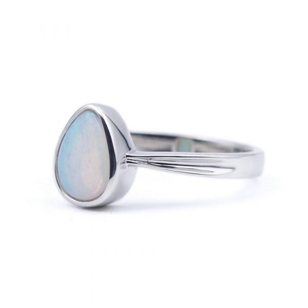 Sterling Silver Crystal Opal Ring