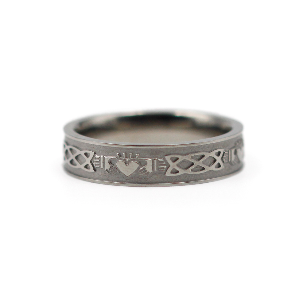 Titanium Claddagh Ring