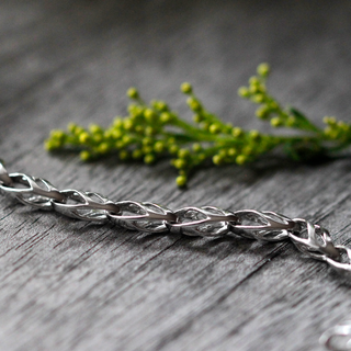 14K White Gold Oval Link Bracelet