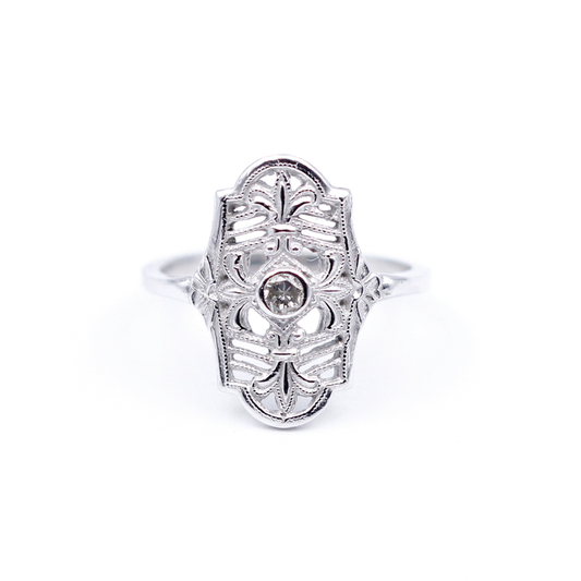 Hugo Kohl 14K White Gold and Diamond 'Parisian Nights' Ring