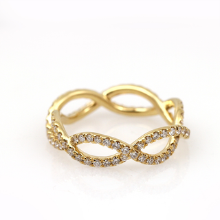 A. Jaffe Seasons of Love 18K Yellow Gold Diamond Infinity Eternity Band