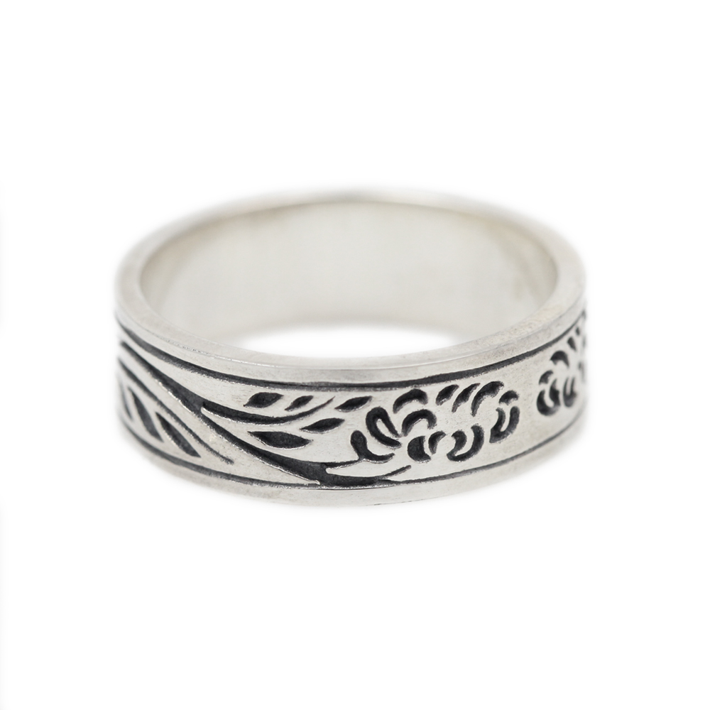 Sterling Silver Floral Ring