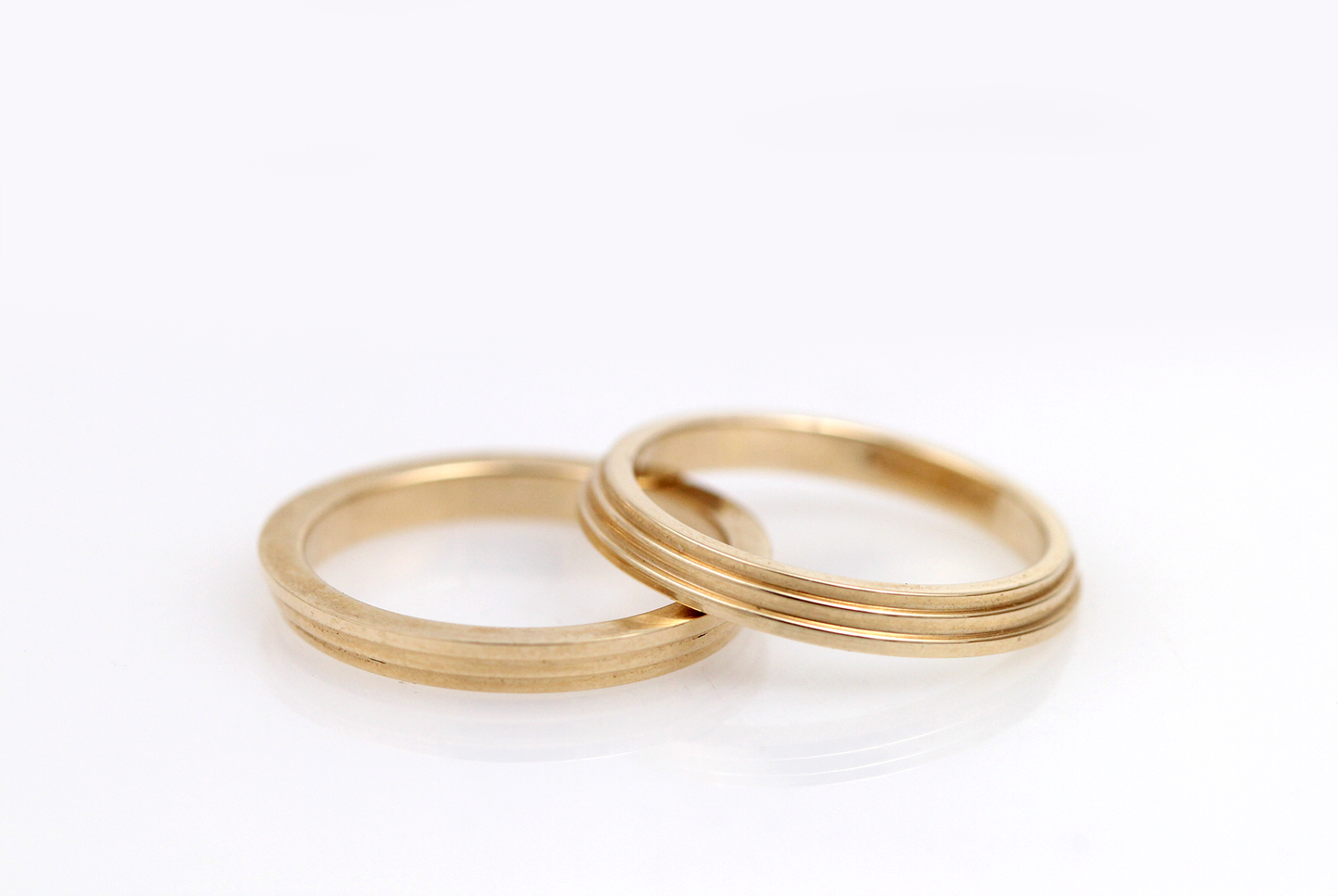 Modern 14K Yellow Gold Ring Guards