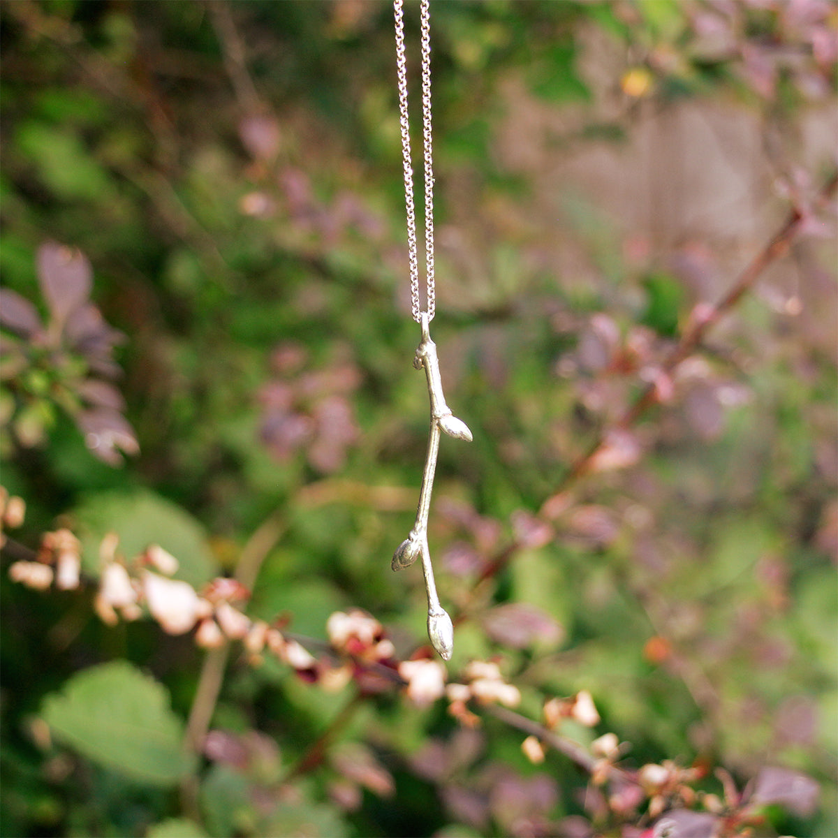Sterling Silver 'Budding Branch' Necklace