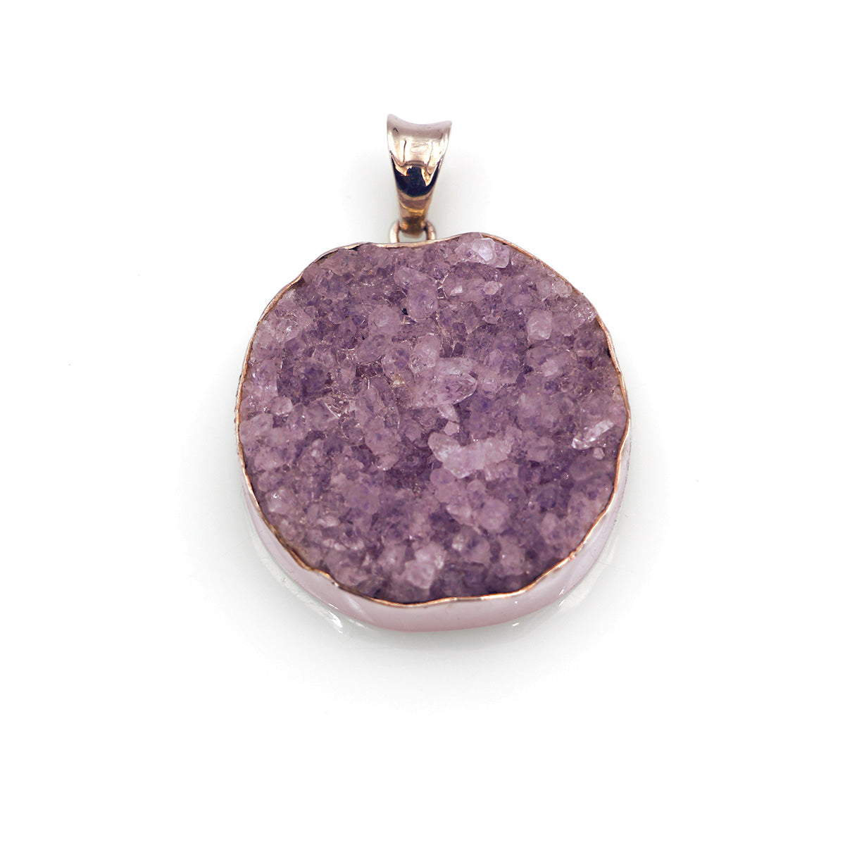 aCleoni Sterling Silver Druzy Quartz Pendant