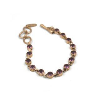 aCleoni Sterling Silver and Amethyst Adjustable Bracelet