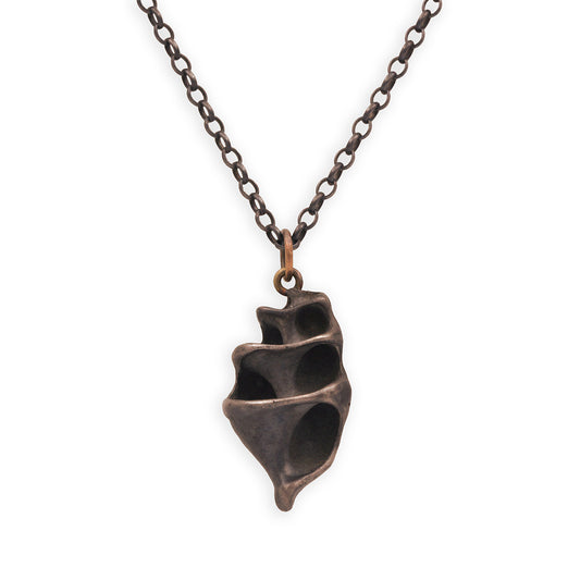 Susan Fauman Silver and 18K Rose Gold Eroded Shell Necklace