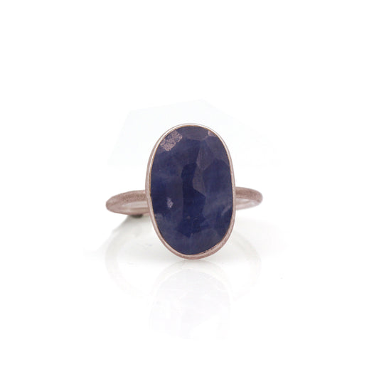 MOROKA Sterling Silver Sapphire Ring