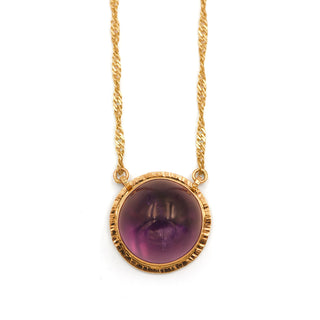 Baksa 14K Yellow Gold Amethyst Necklace