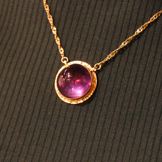 Baksa 14K Yellow Gold Amethyst Necklace