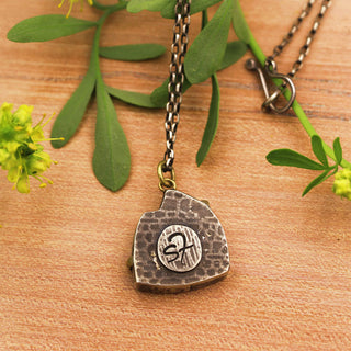 Susan Fauman Silver, 18K and 24K Gold Watermelon Tourmaline Necklace