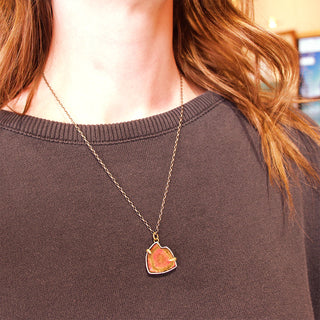 Susan Fauman Silver, 18K and 24K Gold Watermelon Tourmaline Necklace