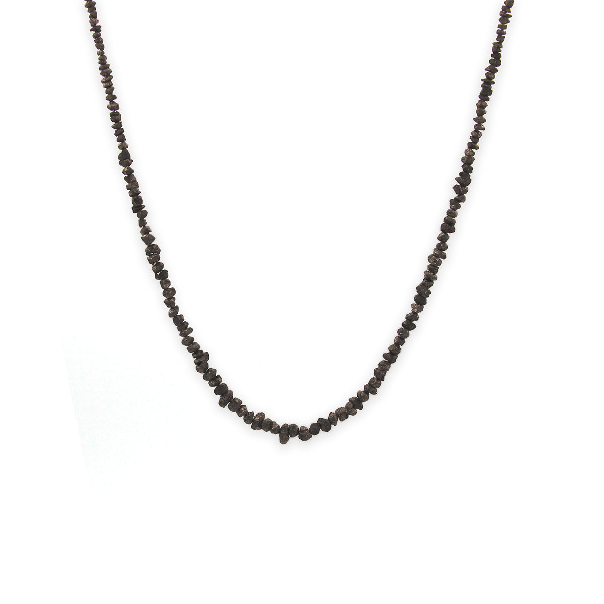 MOROKA Graduated Black Diamond Nugget Necklace