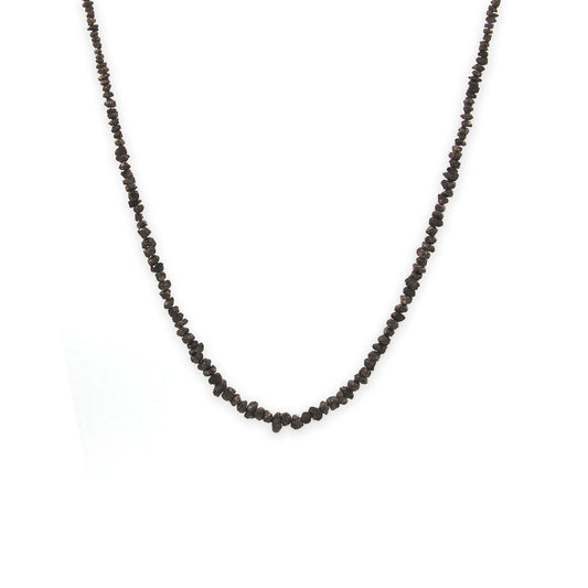 MOROKA Graduated Black Diamond Nugget Necklace