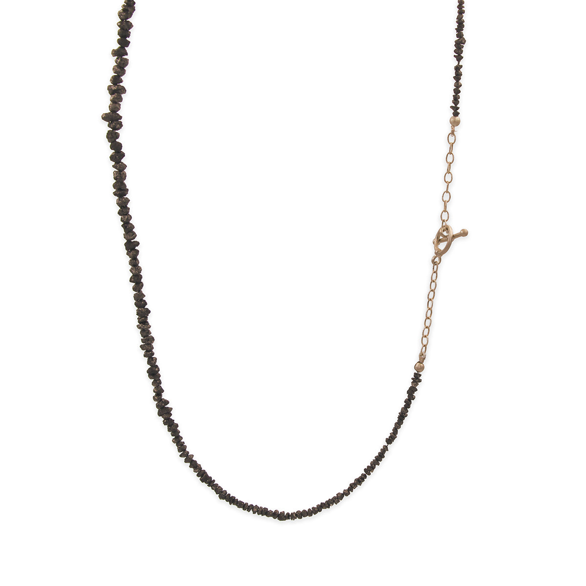MOROKA Graduated Black Diamond Nugget Necklace