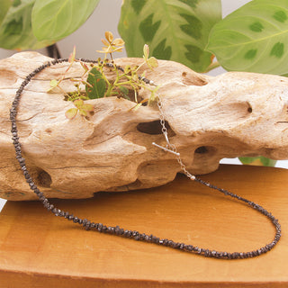 MOROKA Graduated Black Diamond Nugget Necklace
