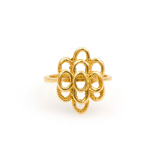 Vintage 14K Yellow Gold Lacy Top Ring