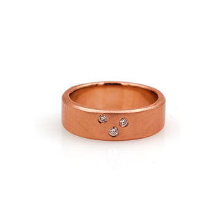 18K Rose Gold and Diamond Band