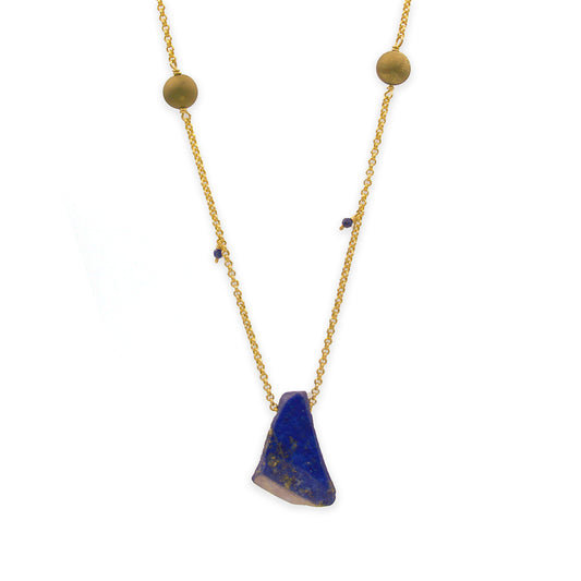 MOROKA Lapis and Druzy Necklace