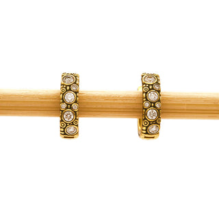 Alex Sepkus 18K Yellow Gold and Diamond Oval Hoop Earrings