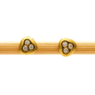 18K Yellow Gold and Diamond Alex Sepkus Swirling Water Earrings