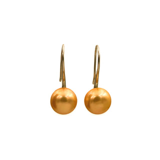 Sterling Silver Peach Freshwater Pearl Hook Earrings