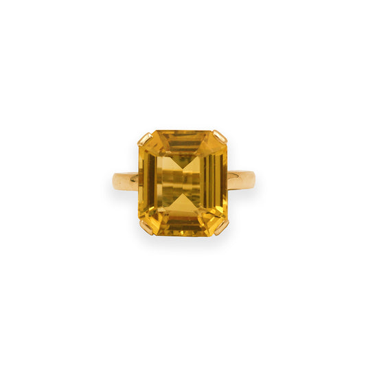 14K Yellow Gold and Citrine Ring