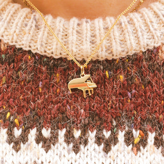 14K Yellow Gold Estate Piano Charm