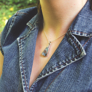 Sterling Silver Boulder Opal Pendant