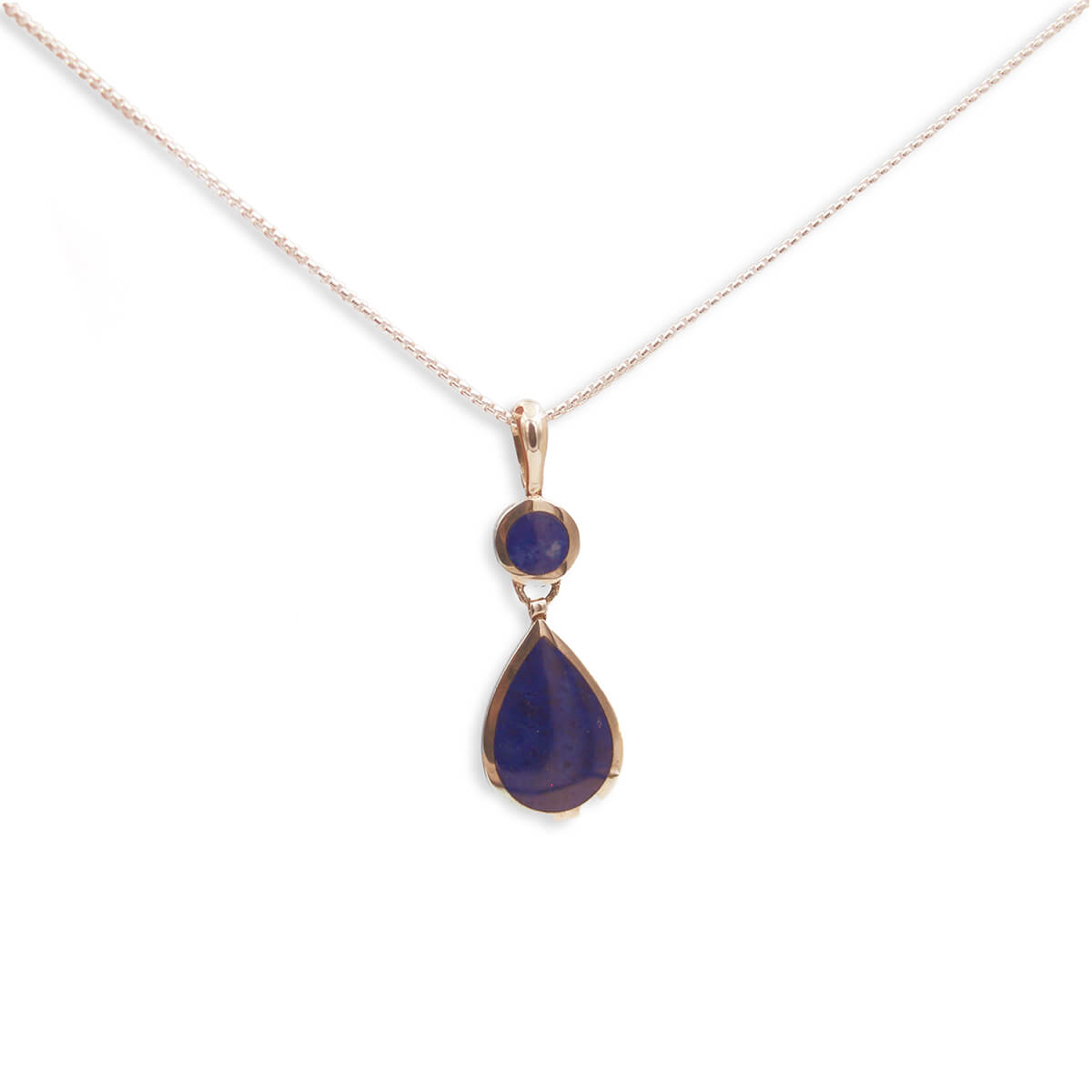 aCleoni Sterling Silver ‘Tiered Tear’ Lapis Necklace