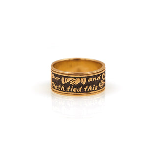 14K Yellow Gold Modern 'Poesy' Band