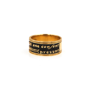 14K Yellow Gold Modern 'Poesy' Band