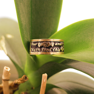 14K Yellow Gold Modern 'Poesy' Band