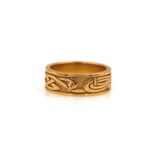 14K Yellow Gold  'Heron' Celtic Knot Band