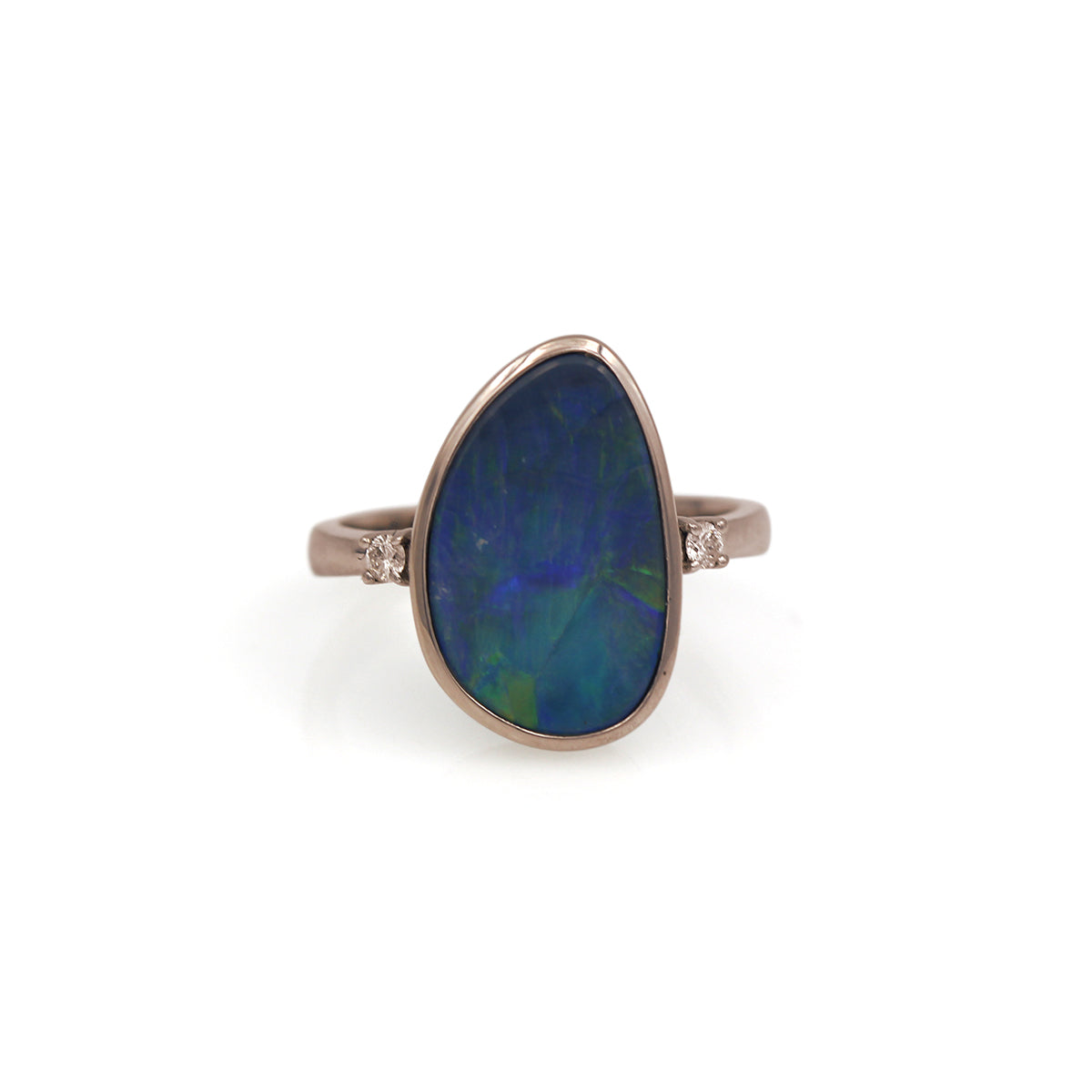 Sterling Silver Opal Doublet Ring