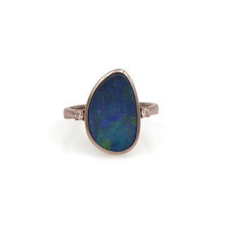 Sterling Silver Opal Doublet Ring