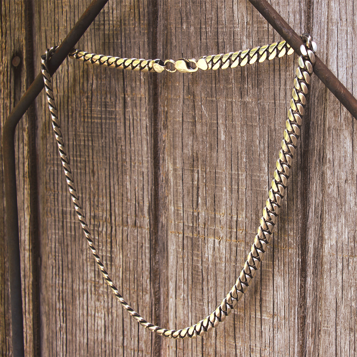 Yozakura Forge Argentium Silver Cuban Necklace