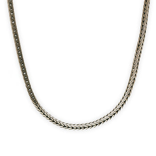 Yozakura Forge Argentium Silver Square Foxtail Necklace