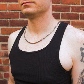 Yozakura Forge Argentium Silver Square Foxtail Necklace