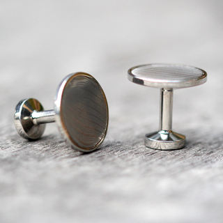 Lashbrook Designs Damascus Steel & Titanium Cufflinks