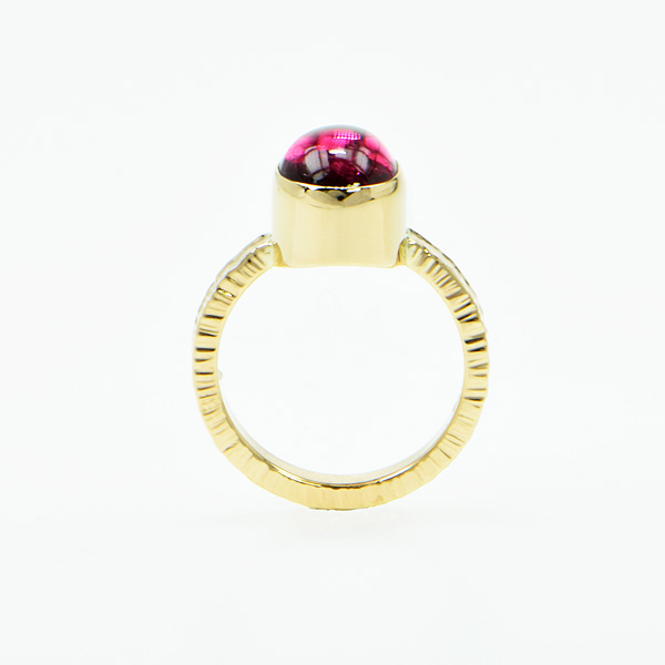 Baksa 14K Yellow Gold Rubellite Tourmaline Ring