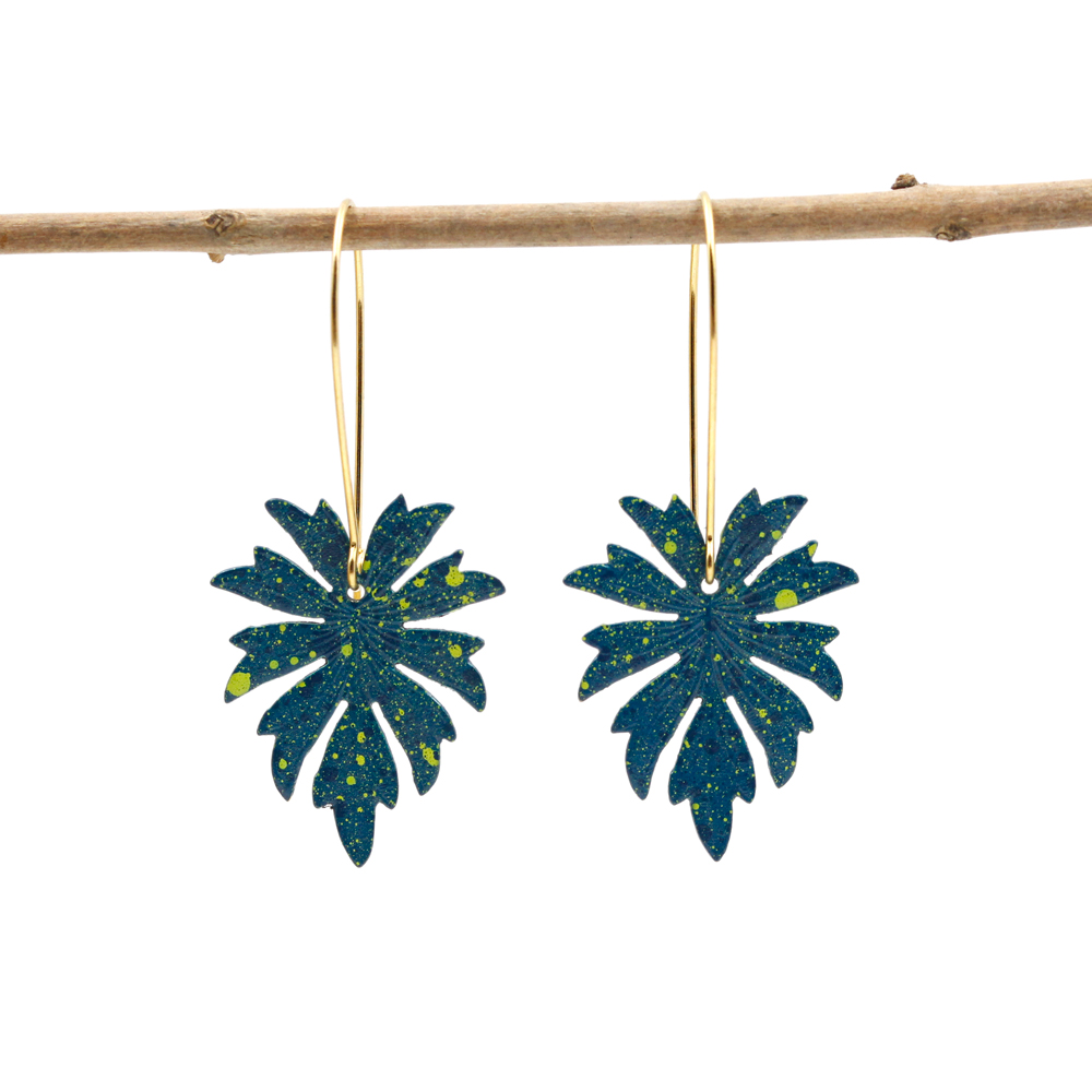 We Dream In Colour Monstera Leaf Earrings