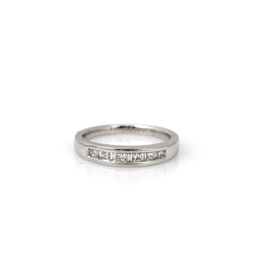 Princess Cut Diamond Channel Anniversary Ring