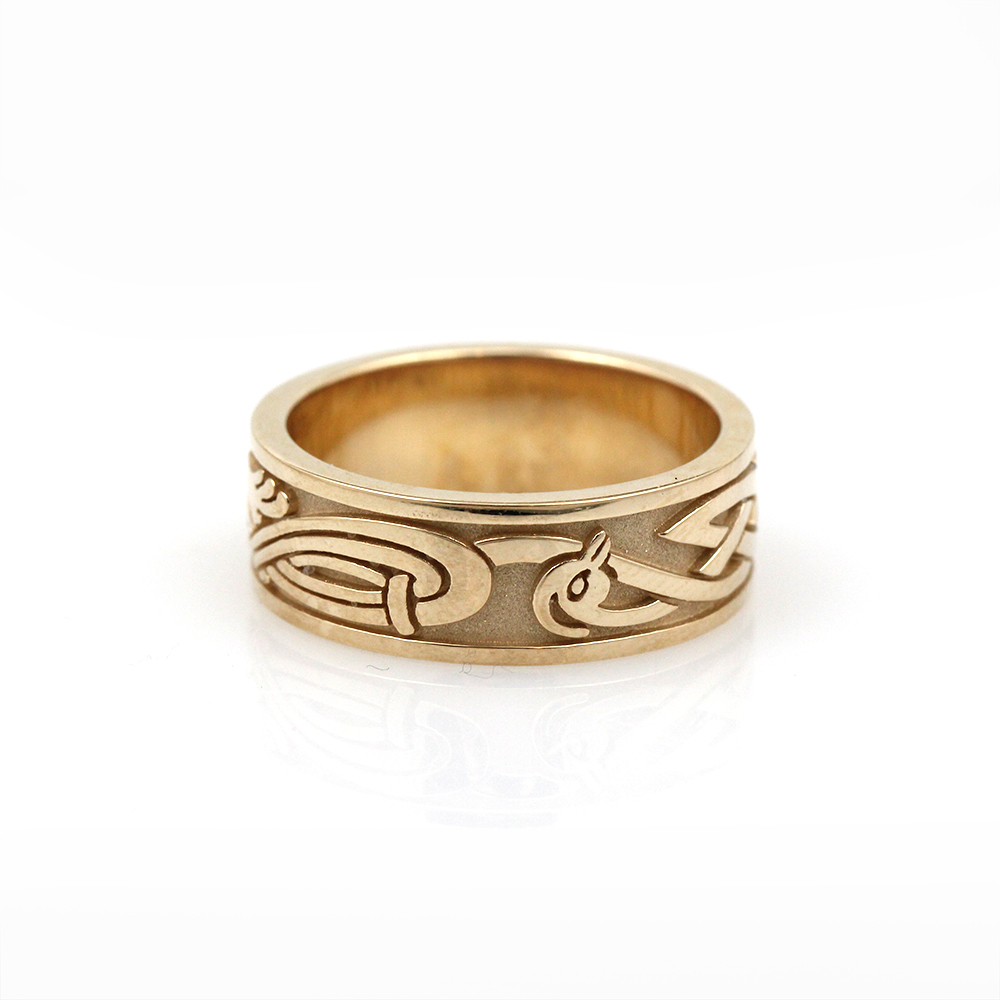 14K Yellow Gold  'Heron' Celtic Knot Band