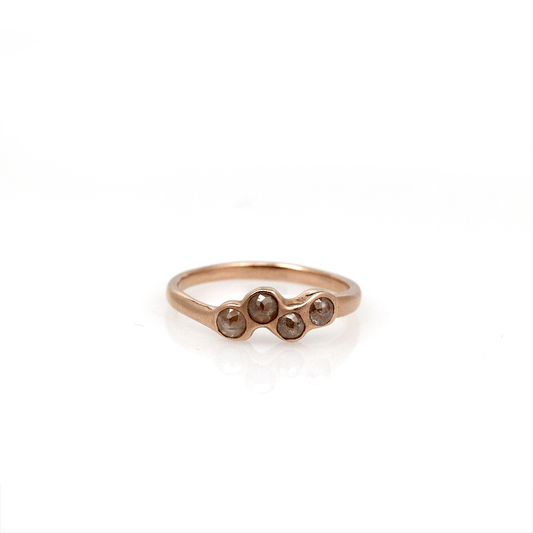 Pippa Jayne Designs 14K Rose Gold and Diamond 'Moonlit Path' Ring