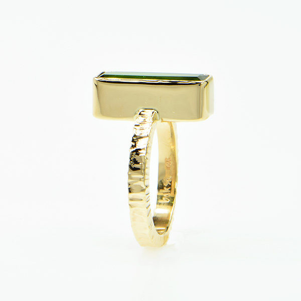 Baksa 14K Yellow Gold Green Tourmaline Ring