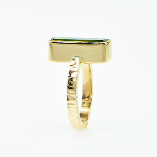 Baksa 14K Yellow Gold Green Tourmaline Ring