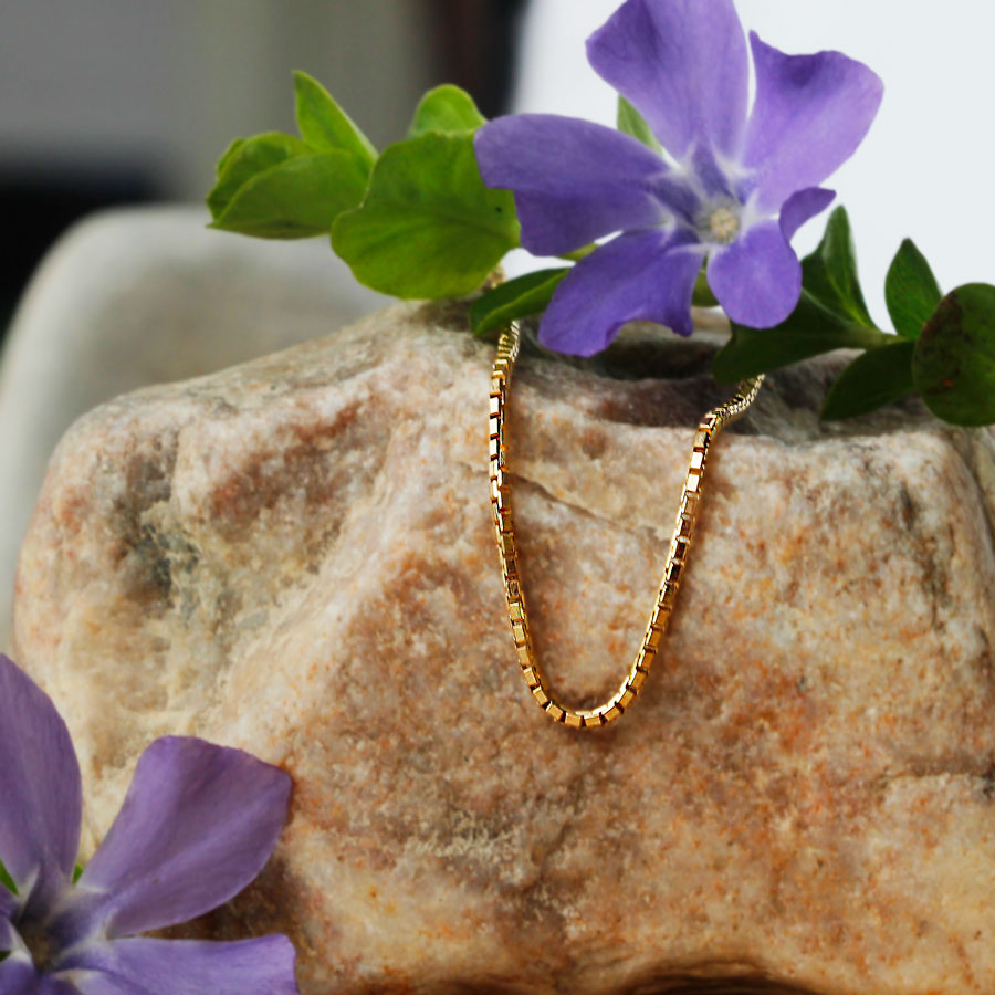 14K Yellow 20" Gold Box Chain